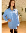 Chemise longue en BLEU