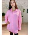 Chemise longue en ROSE