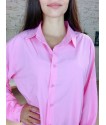 Chemise longue en ROSE