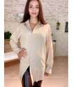 Chemise longue en CAMEL