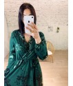 Robe avec paillette en VERT