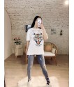 T-shirt blanc tigre 