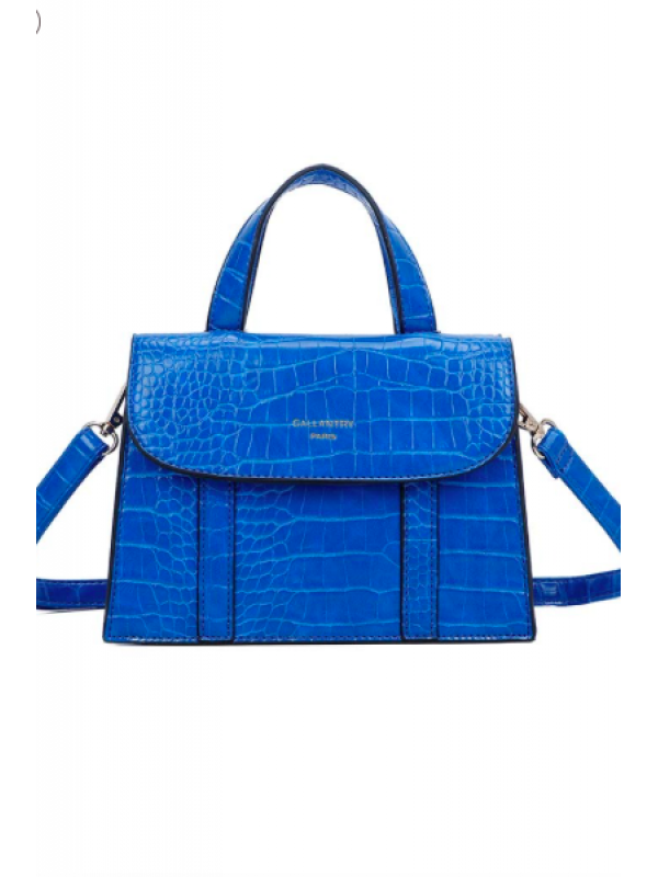 Sac bandoulière CROCO BLEU